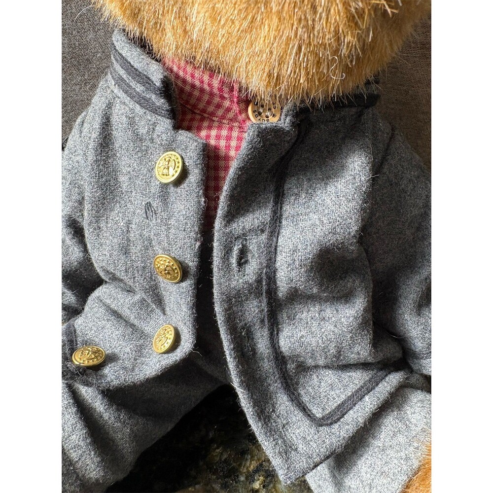 Boyds Bears Exclusive Civil War Edition Plush Teddy Bear Gray Uniform Hat - Picture 2 of 6